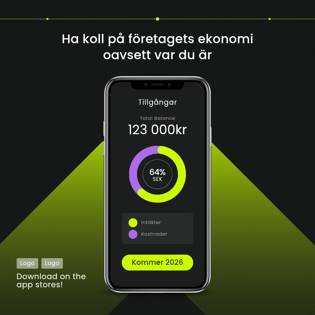 Skärmbild av ekonomi-app i mobilen